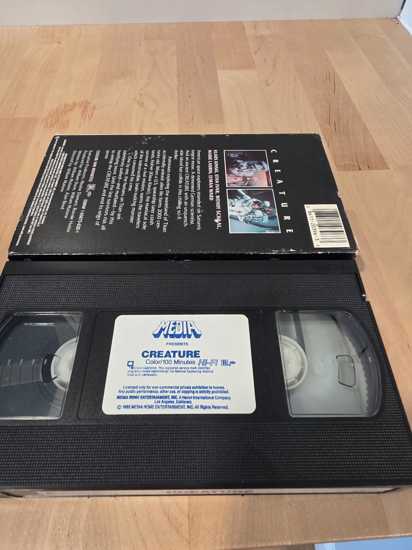 Creature VHS 1985 Media Home Entertainment Klaus Kinski Sci-Fi Horror - Image 3