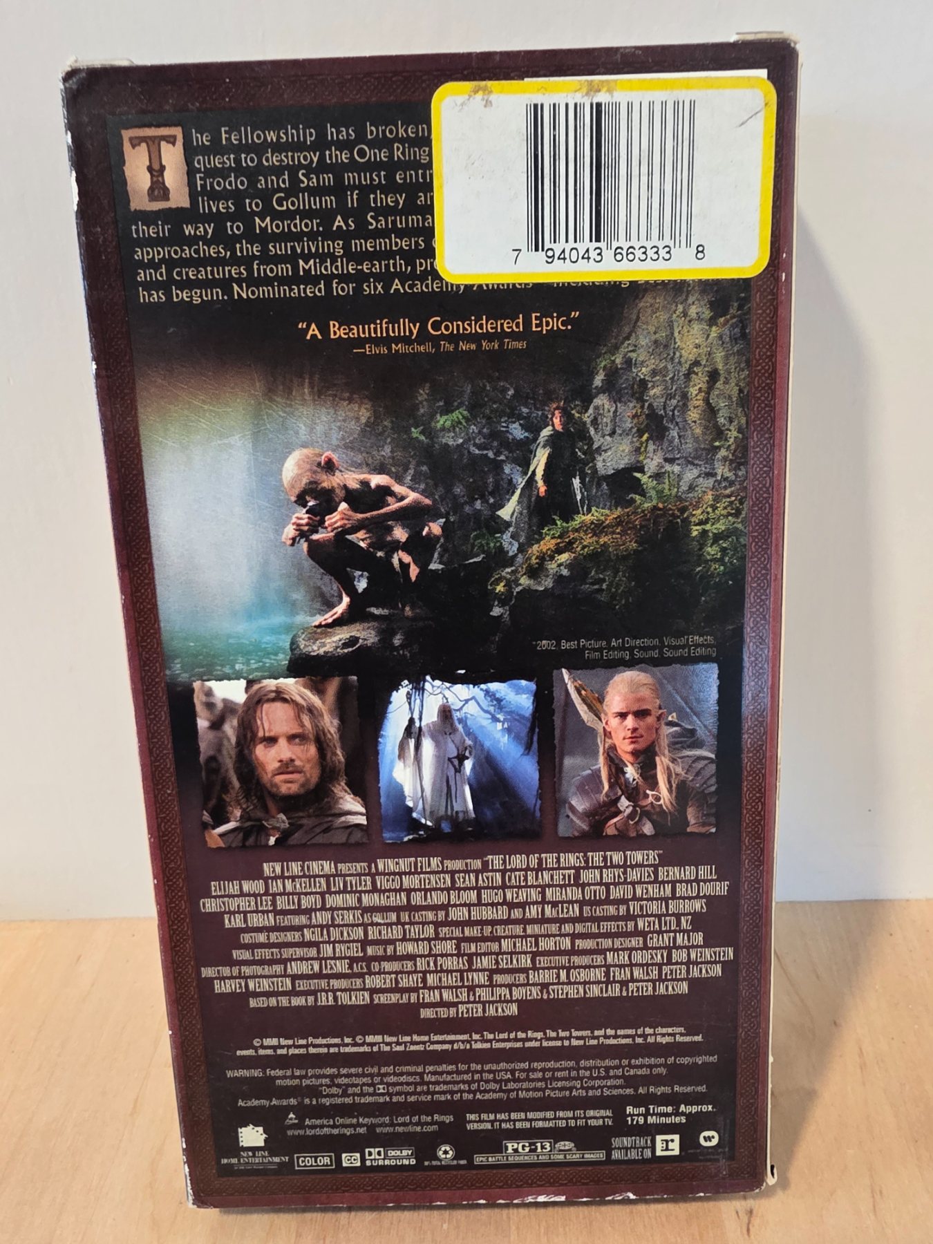 The Lord of the Rings The Two Towers VHS 2002 Fantasy Adventure - Image 2