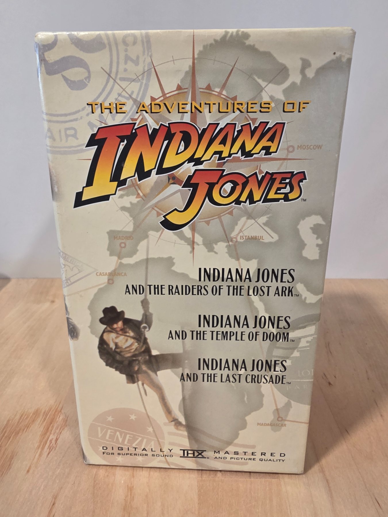 The Adventures of Indiana Jones Trilogy VHS 3-Tape Box Set 1999 THX