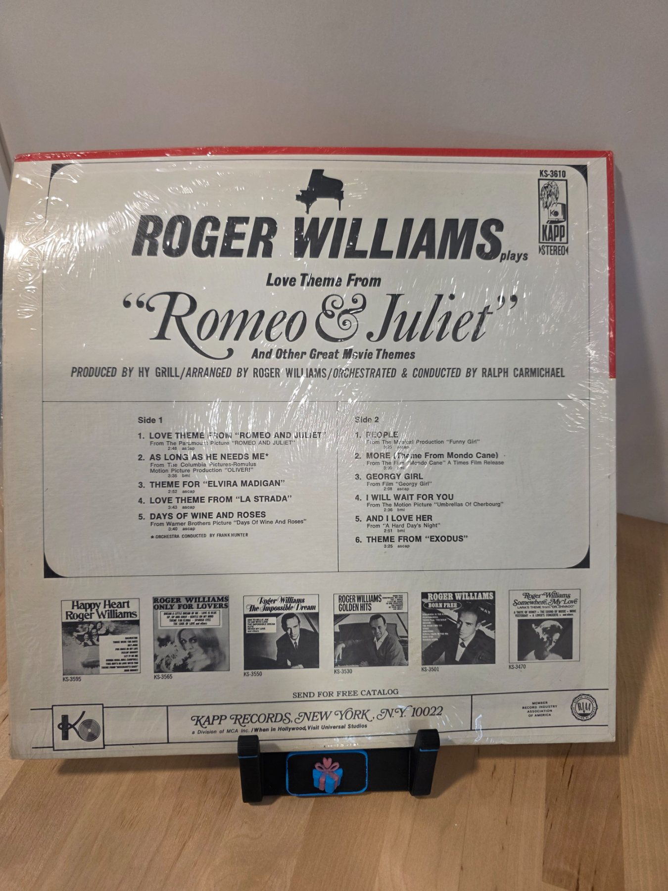 Roger Williams Romeo & Juliet Love Theme LP Kapp KS-3610 Stereo - Image 2