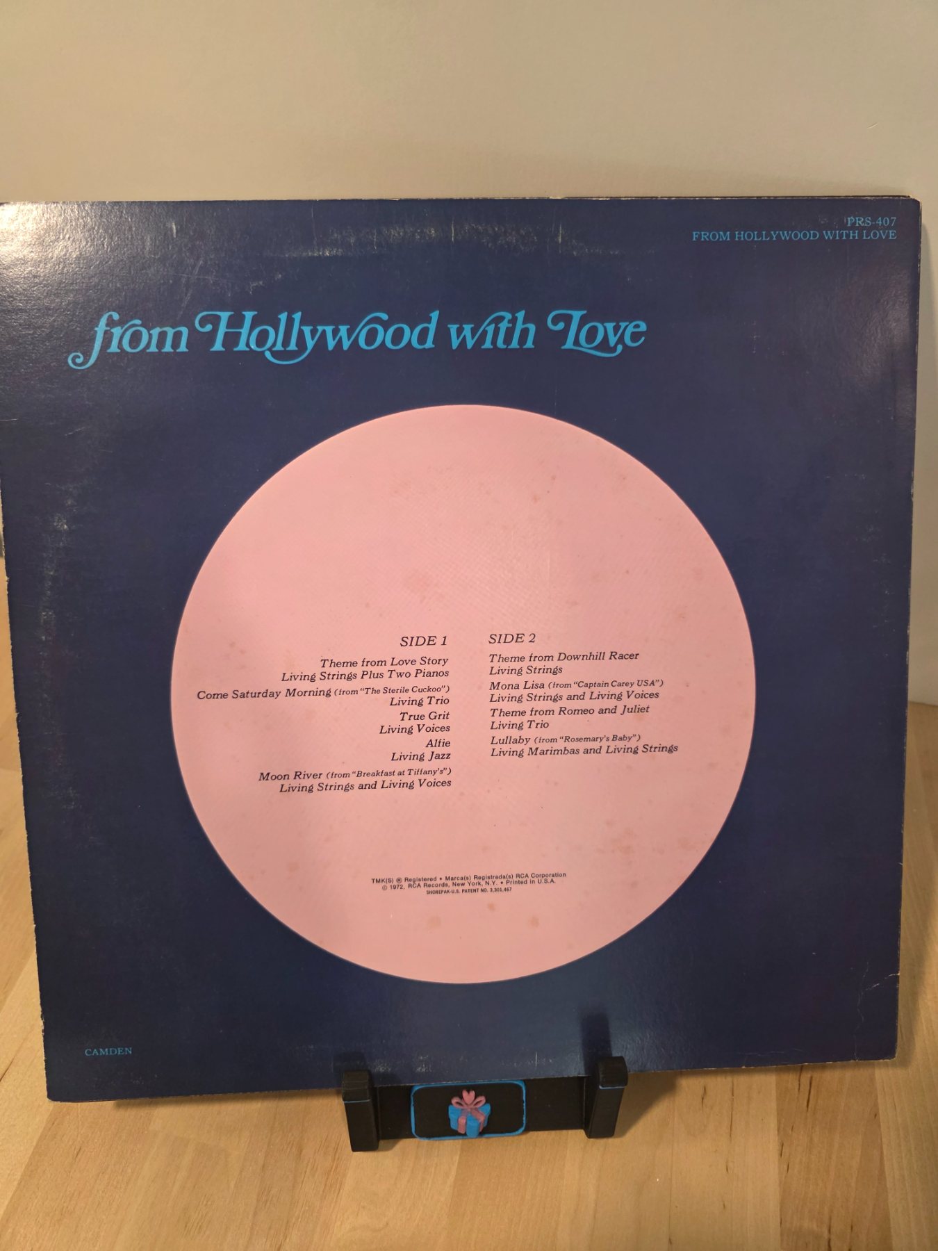 From Hollywood With Love LP RCA PRS-407 1972 Living Strings Soundtrack - Image 2