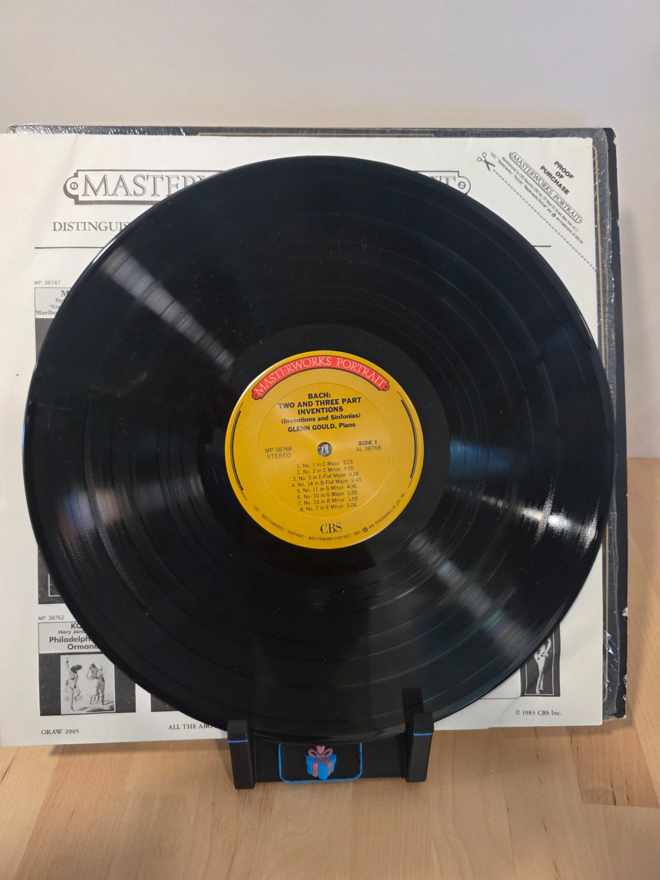 Glenn Gould Bach Two & Three Part Inventions 1983 CBS Masterworks LP MP 38768 - Image 3