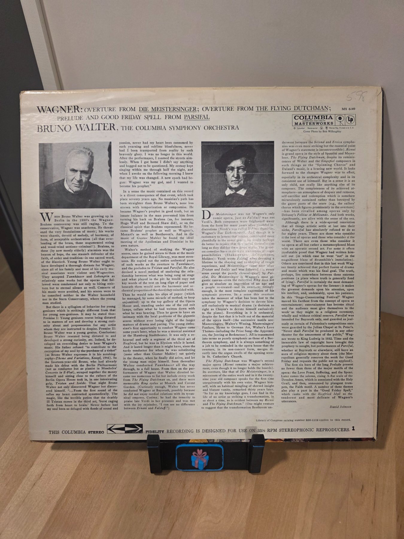 Wagner Bruno Walter Columbia Symphony Orchestra MS 6149 Stereo LP - Image 2