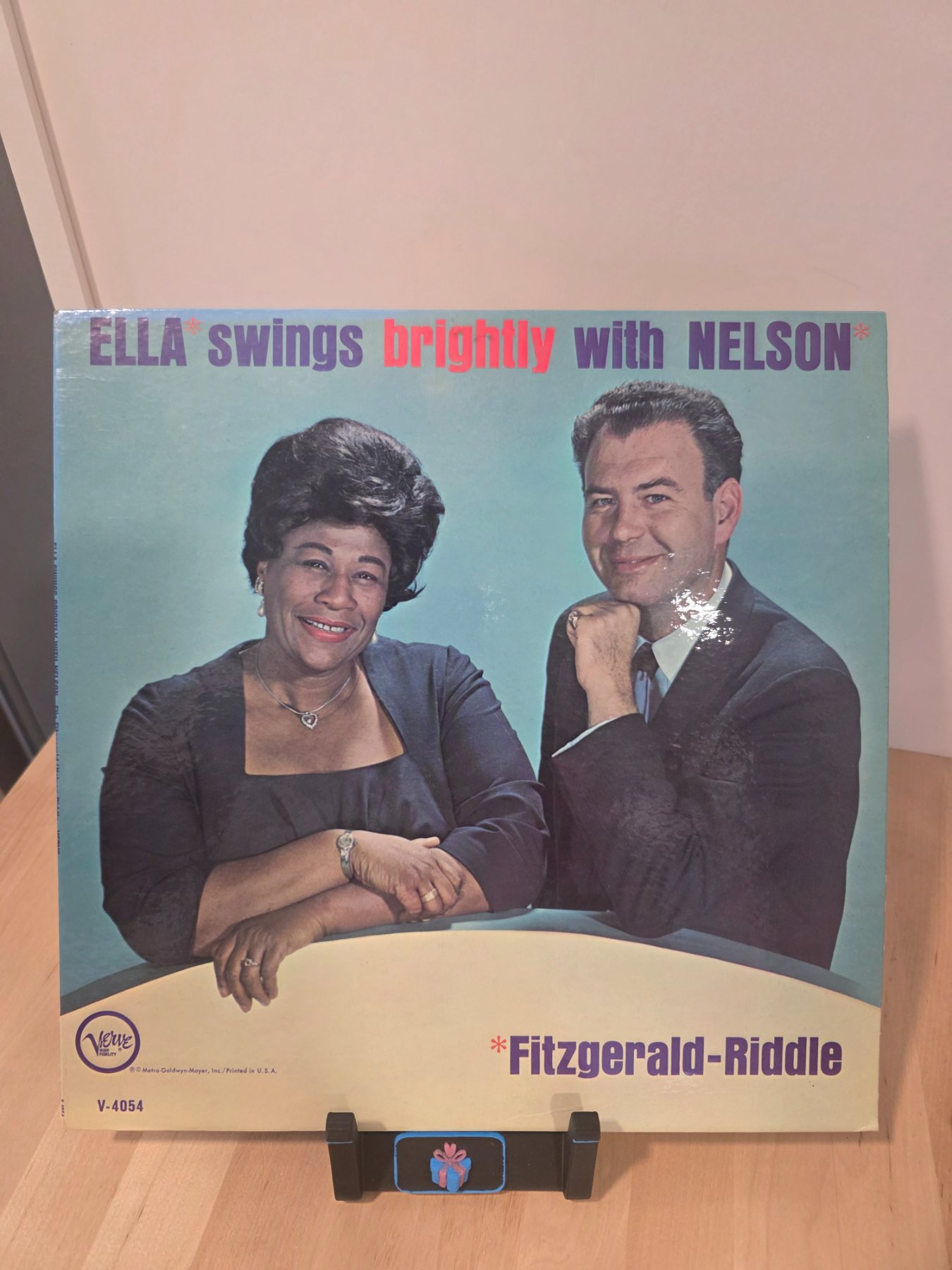 Ella Fitzgerald Swings Brightly With Nelson Riddle V-4054 Mono LP