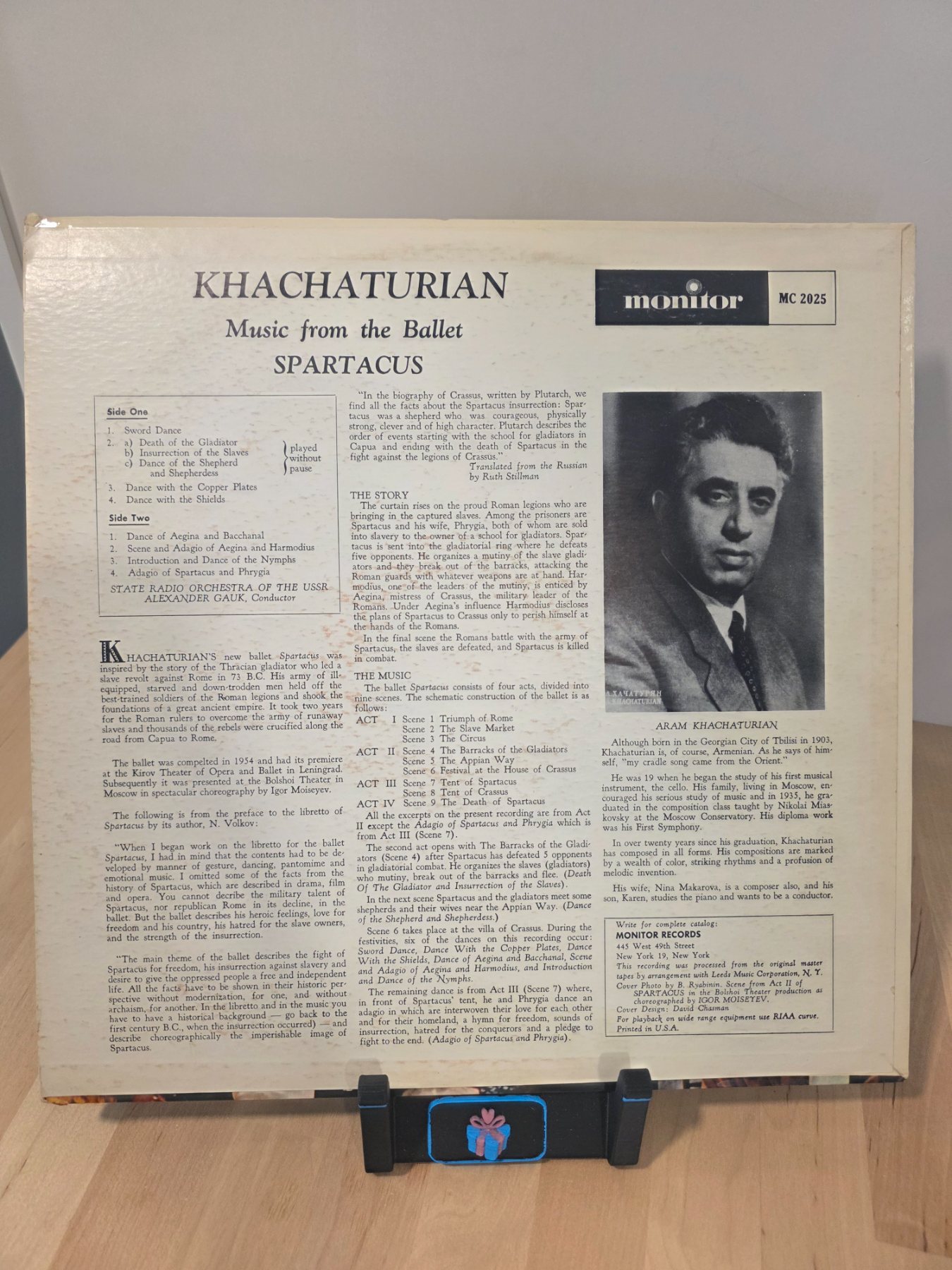 Aram Khachaturian Spartacus LP Monitor MC 2025 State Radio Orchestra Gauk - Image 2