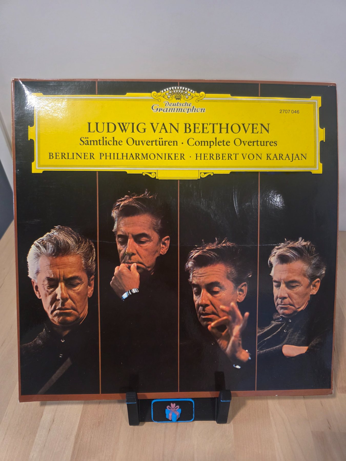 Beethoven Complete Overtures Karajan Berlin Philharmonic 2xLP DGG 2707 046