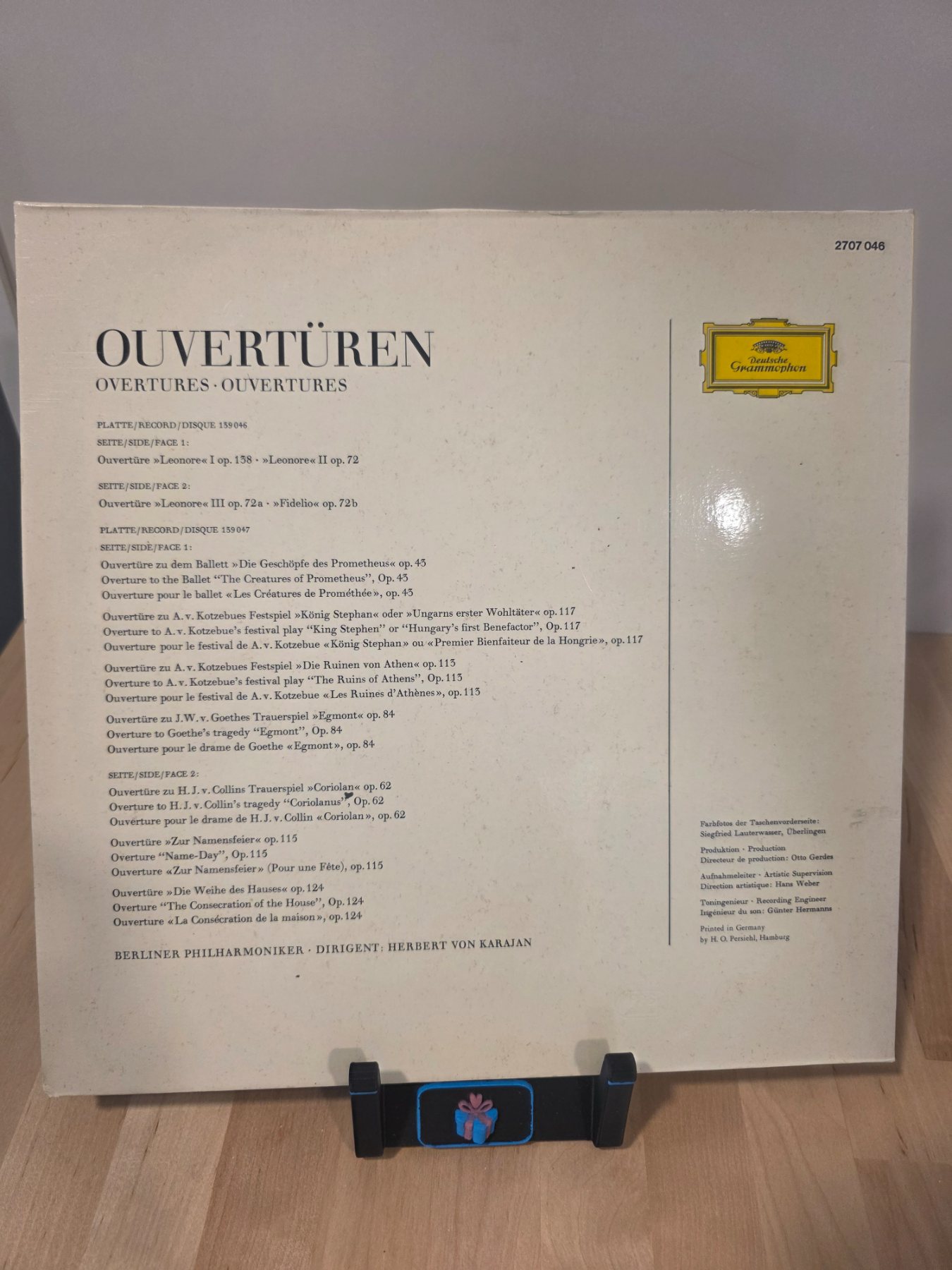 Beethoven Complete Overtures Karajan Berlin Philharmonic 2xLP DGG 2707 046 - Image 2
