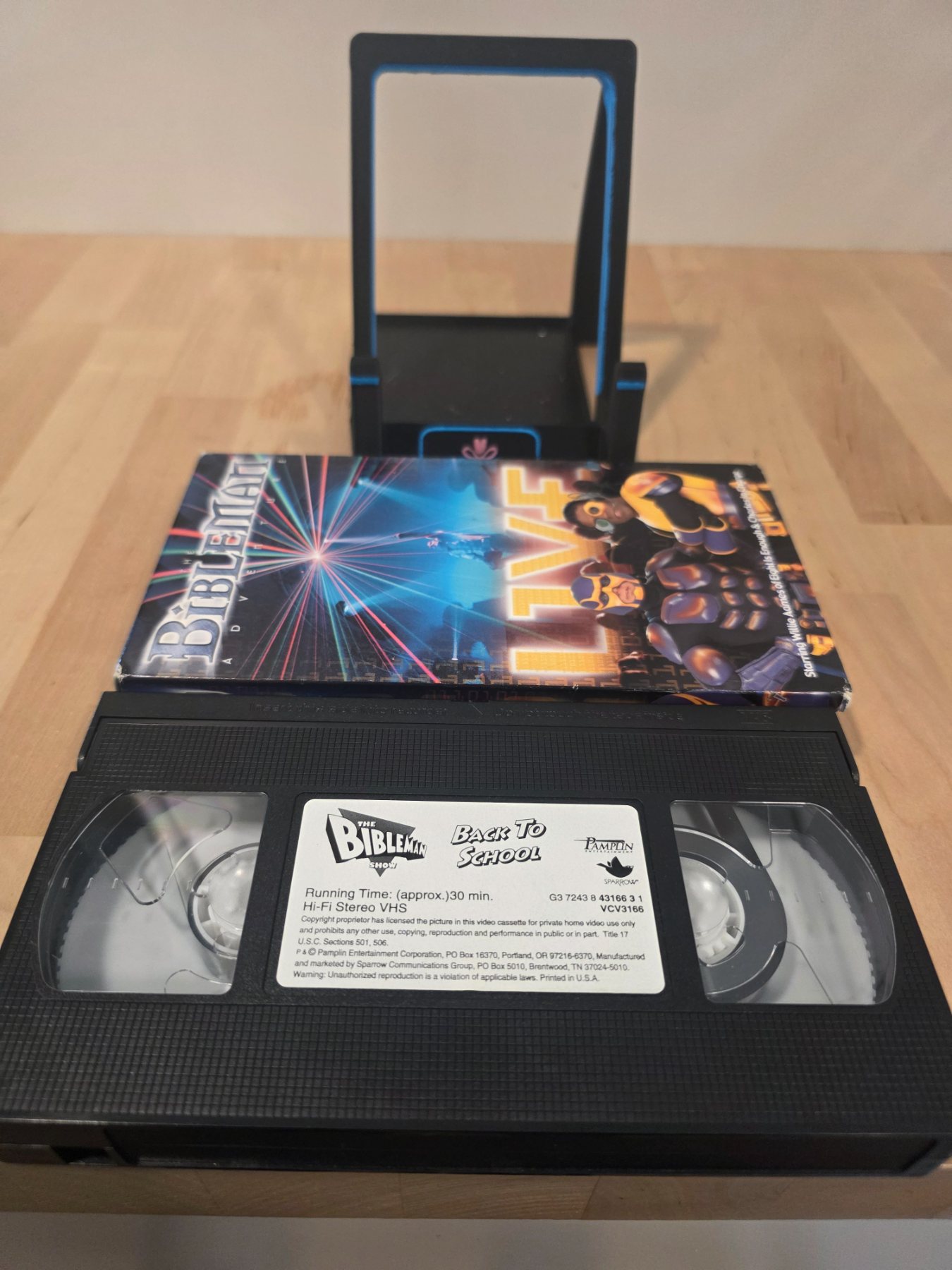 Bibleman Adventure Live VHS Case w/ Back to School Tape Christian Kids 2002 - Image 3