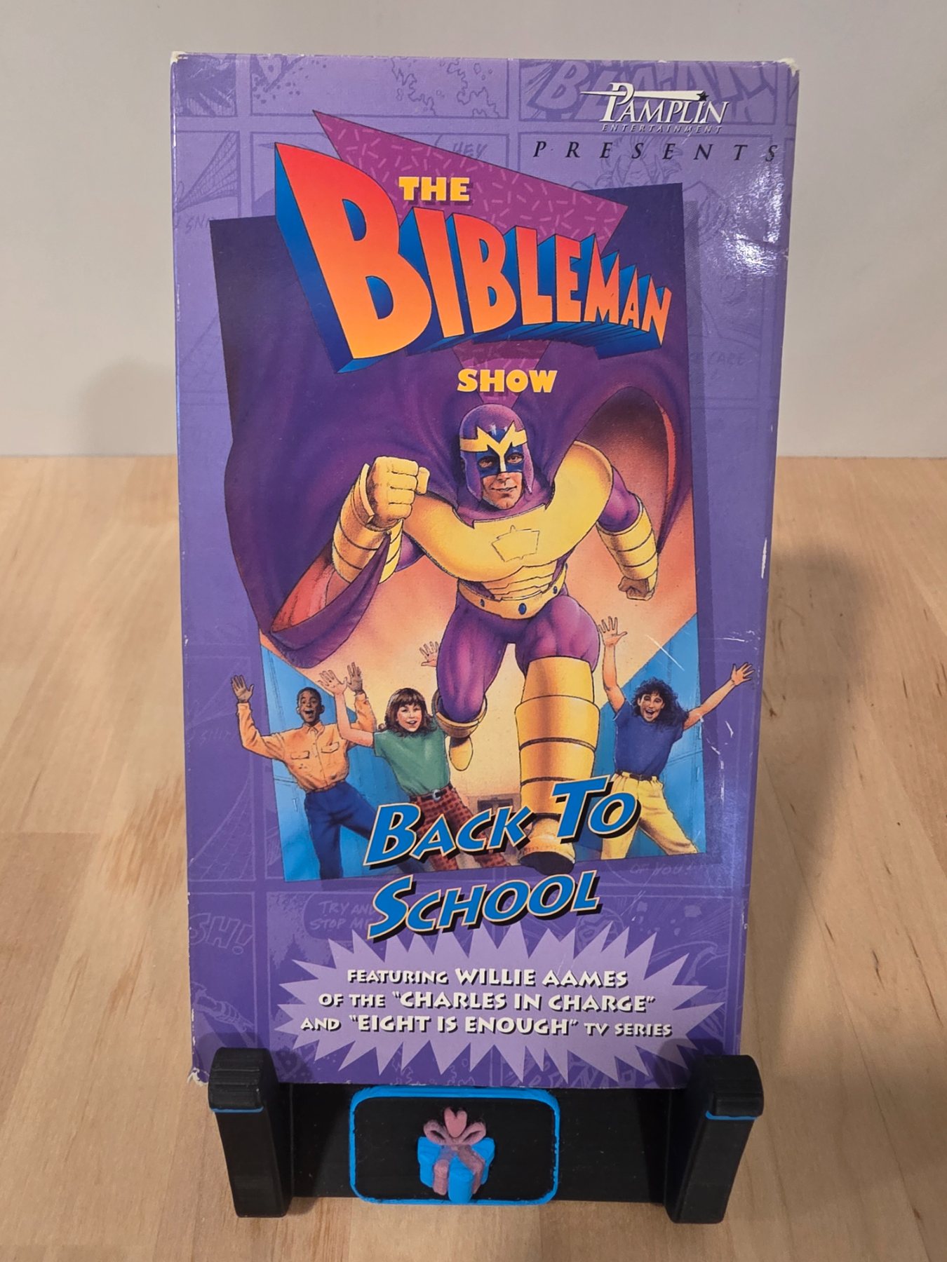 Bibleman Back to School Sleeve w/ Breaking Bonds VHS 1995