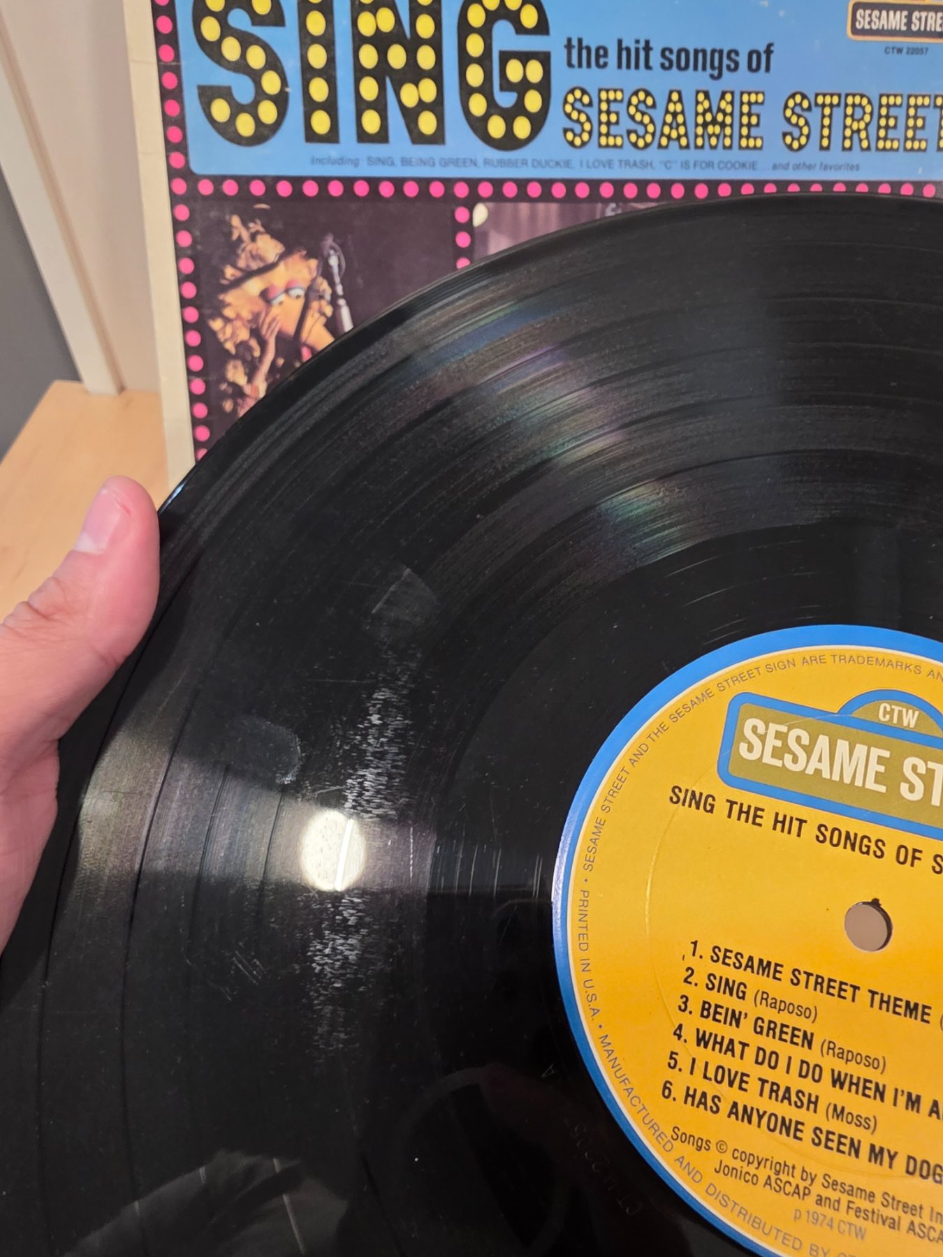 Vintage 1974 Sesame Street Sing The Hit Songs LP CTW 22057 Vinyl - Image 5