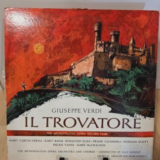1957 Verdi Il Trovatore 2 LP Set Max Rudolf Metropolitan Opera MO726 Libretto