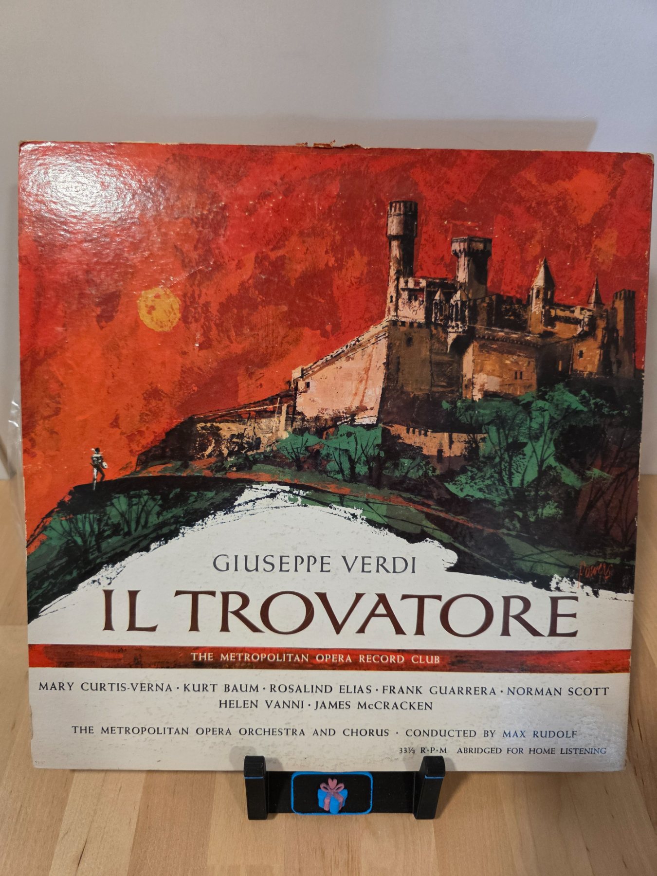 1957 Verdi Il Trovatore 2 LP Set Max Rudolf Metropolitan Opera MO726 Libretto