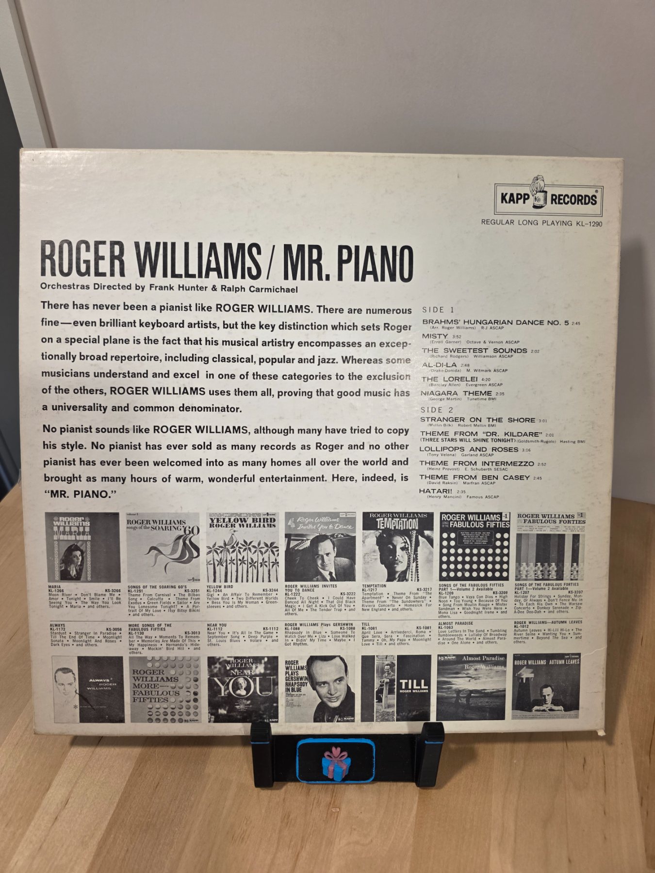 Roger Williams Mr. Piano Kapp KL-1290 Mono Vinyl LP - Image 2