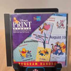 Disney's Winnie the Pooh Print Studio CD-ROM Windows 1999 w/ Handbook