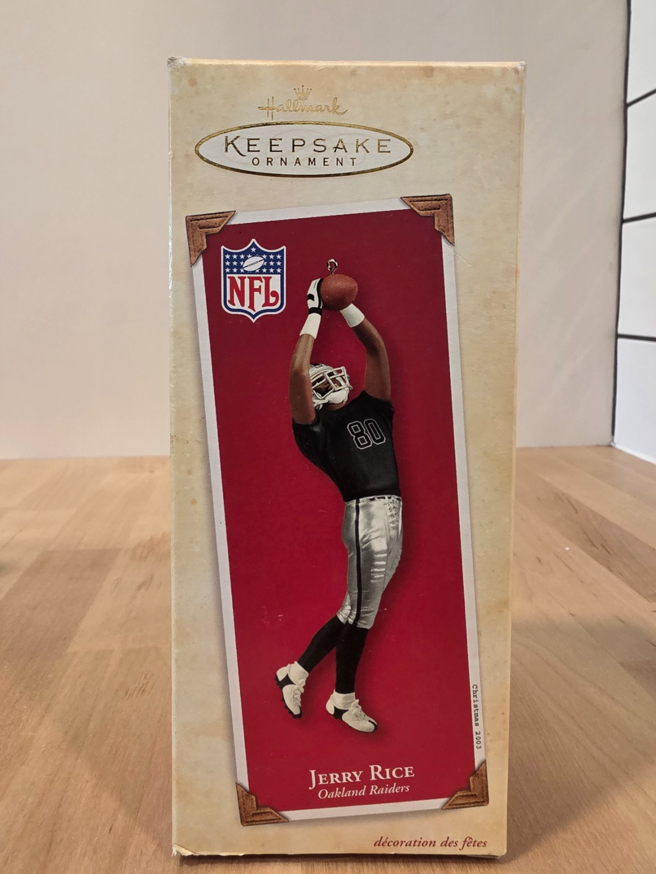 2003 Hallmark Keepsake Jerry Rice Oakland Raiders NFL Christmas Ornament