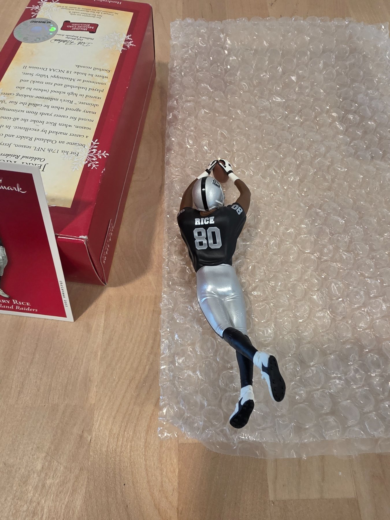 2003 Hallmark Keepsake Jerry Rice Oakland Raiders NFL Christmas Ornament - Image 5