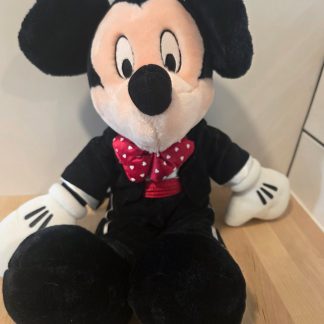 Disney Mickey Mouse Plush Formal Tuxedo Red Heart Bow Tie Valentine