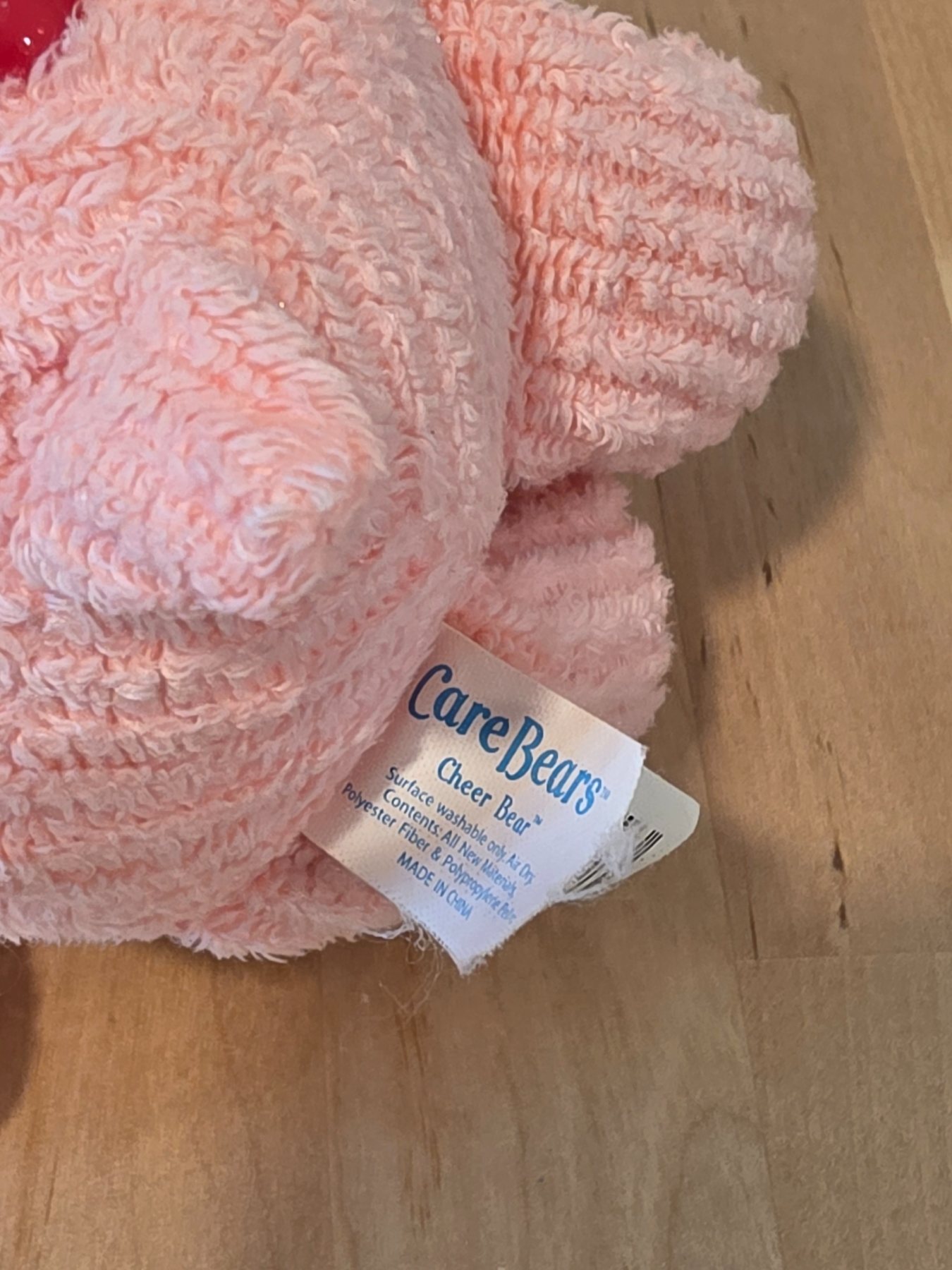Care Bears Cheer Bear Pink Rainbow Belly Plush Stuffed Animal - Image 3
