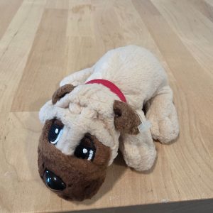 2004 Mattel Pound Puppies Bulldog Dog 6in Plush Red Collar