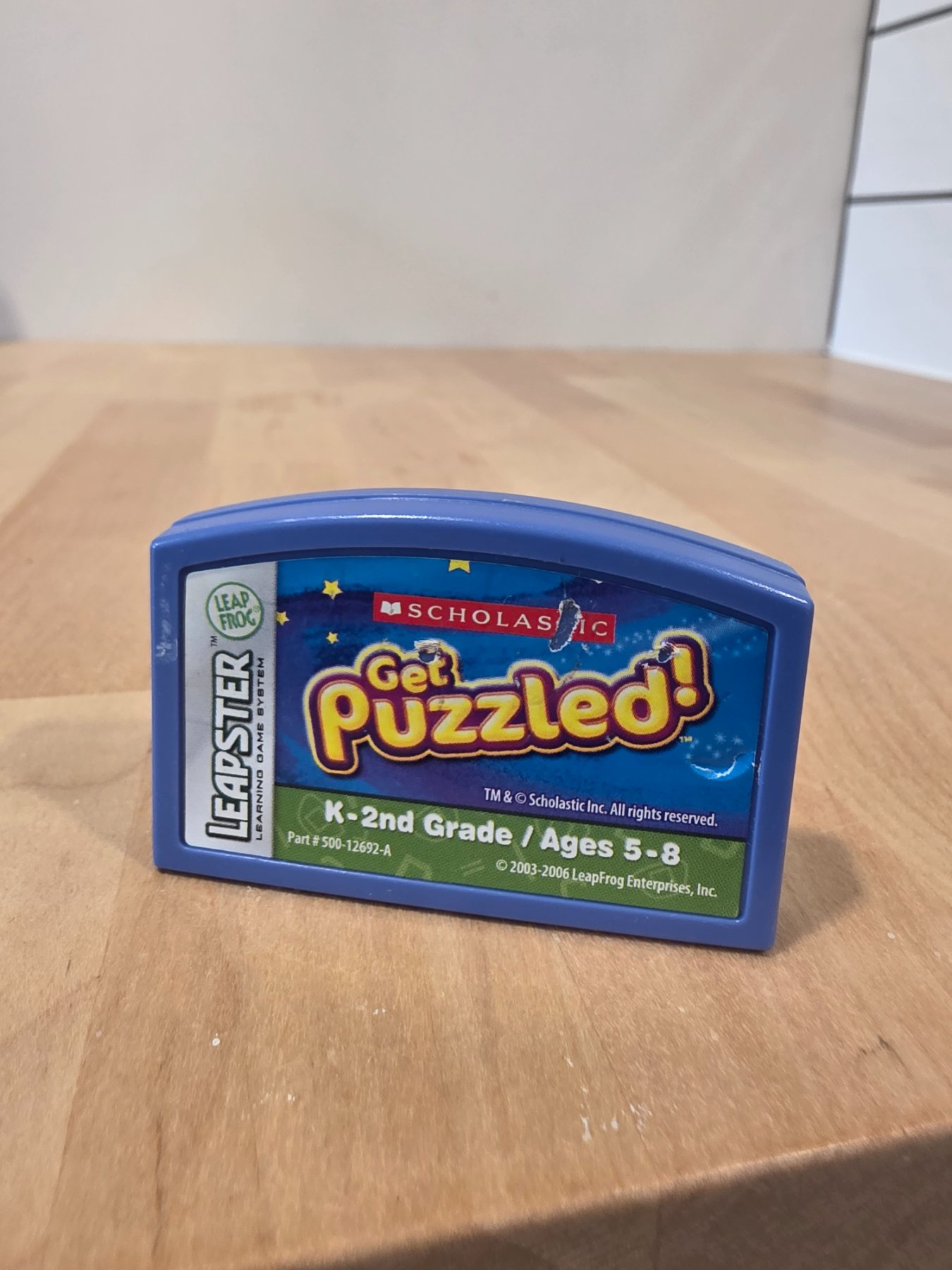LeapFrog Leapster Scholastic Get Puzzled! K-2nd Grade Ages 5-8 Cartridge