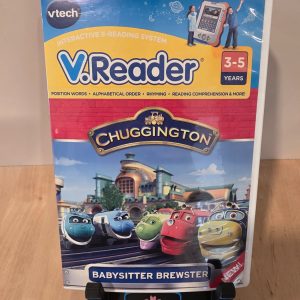 VTech V.Reader Chuggington Babysitter Brewster E-Book Cartridge w/ Case