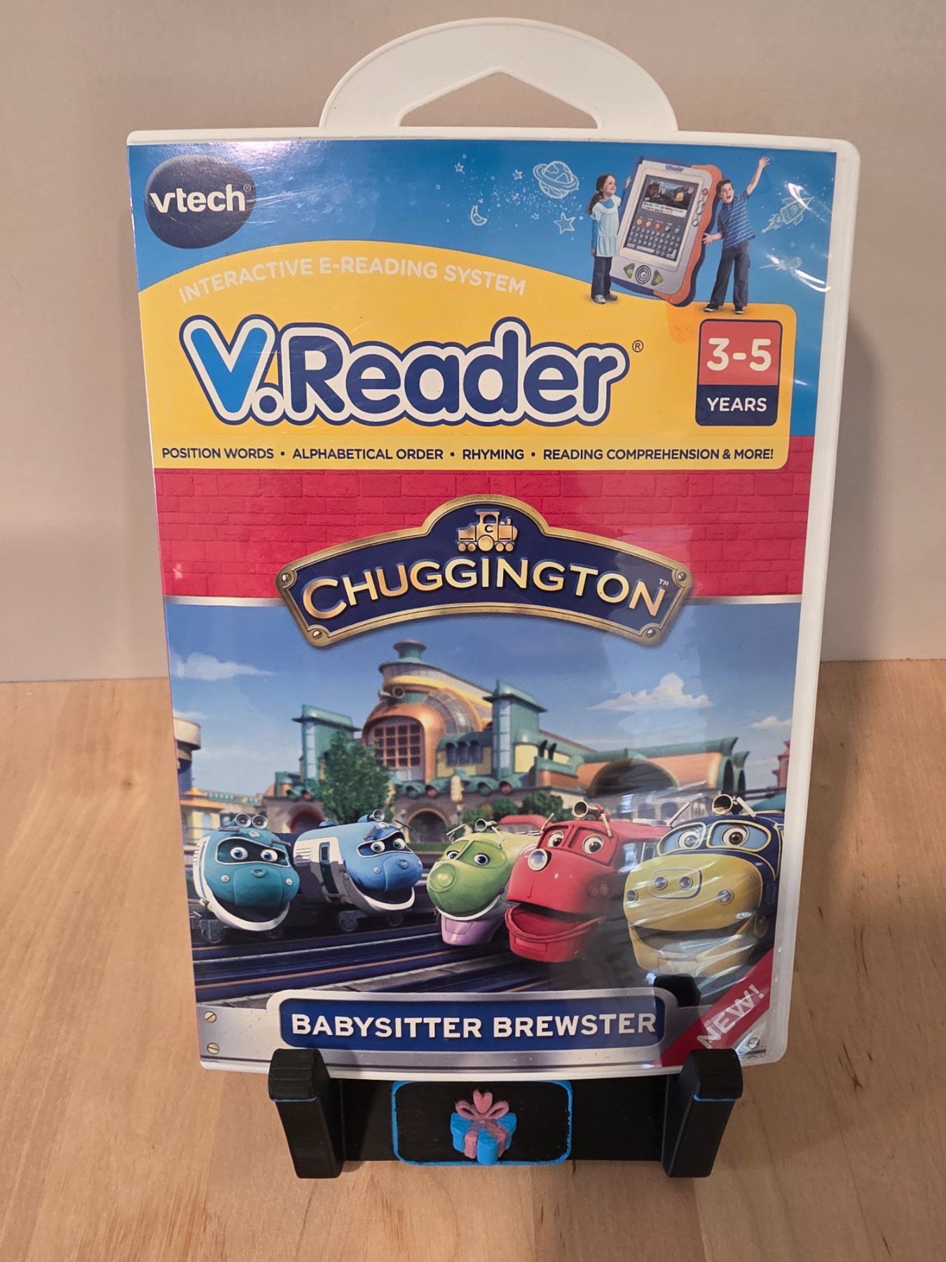 VTech V.Reader Chuggington Babysitter Brewster E-Book Cartridge w/ Case