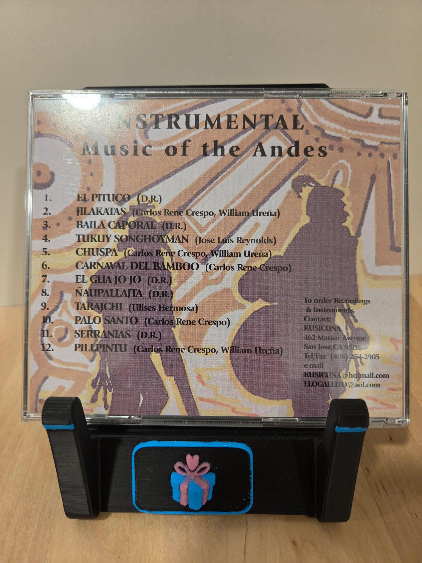 Instrumental Music of the Andes CD 1999 Carlos Rene Crespo - Image 2