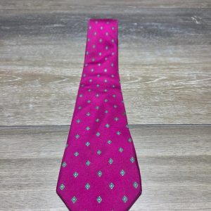 Christian Dior Geometric Medallion Men's Necktie Pink Made in USA