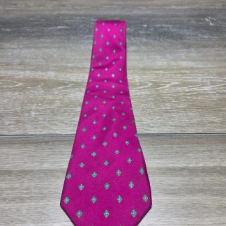 Christian Dior Geometric Medallion Men's Necktie Pink Made in USA