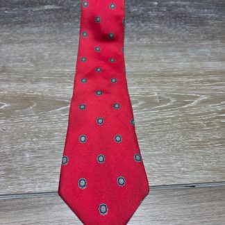 Vintage Hamburger's Kennedy's by Burma Red Medallion Necktie