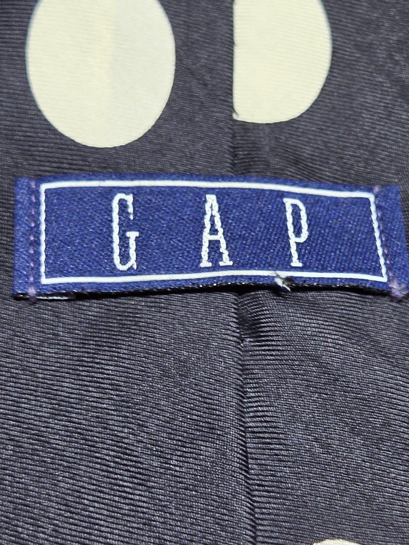 Vintage GAP Black Cream Polka Dot Men's Neck Tie - Image 5