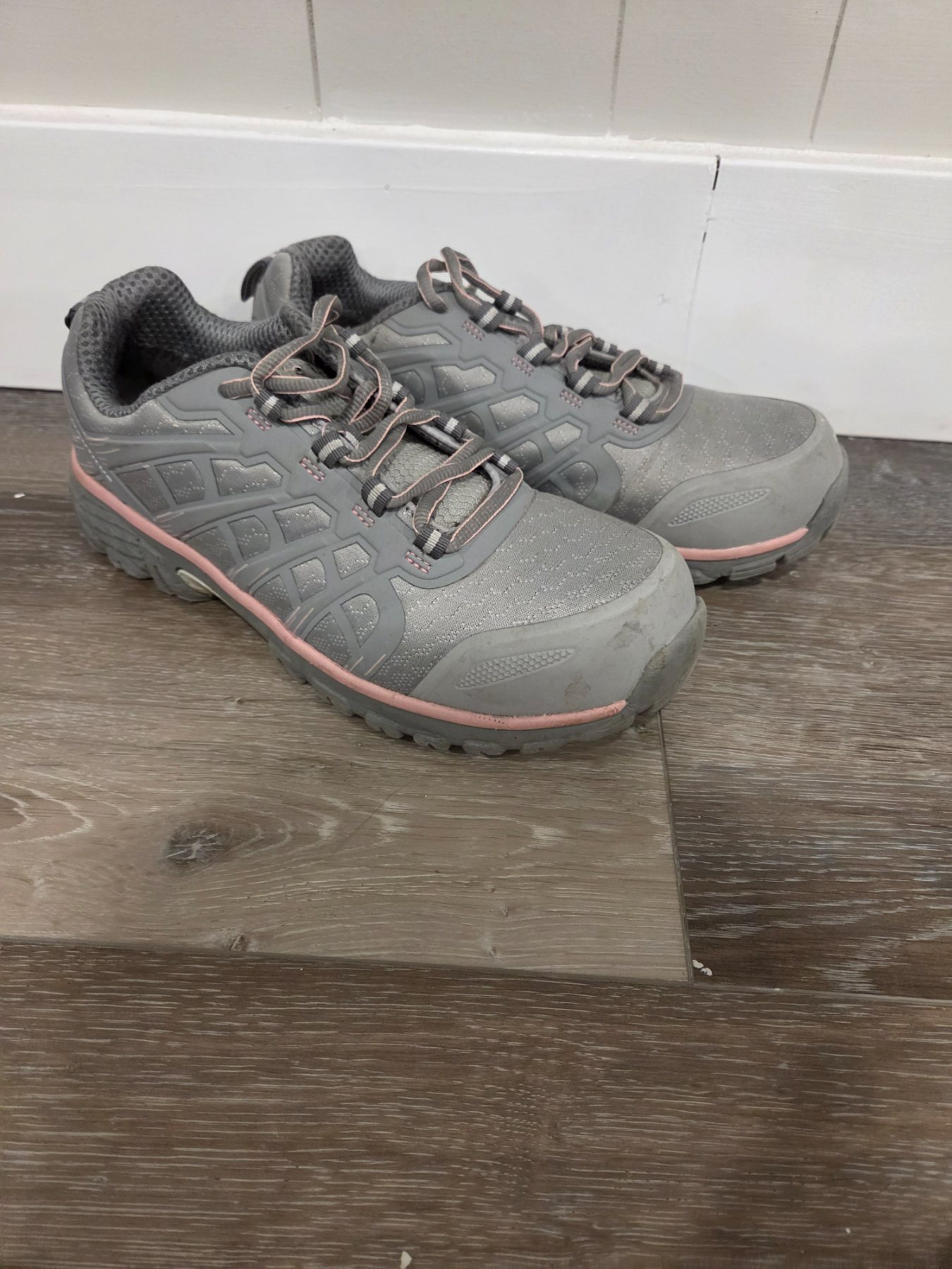 Nautilus Stratus N1082 Women's Safety Toe Work Shoes Gray Pink US 10 M
