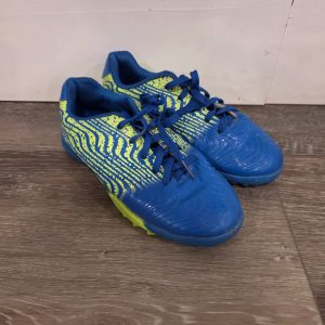 Youth Size 2 Blue Lime Turf Soccer Cleats Shoes