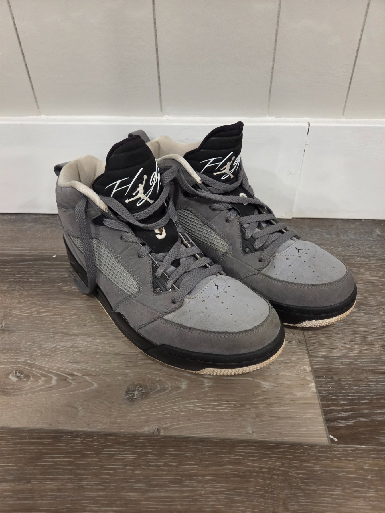 Nike Air Jordan Flight 9 Men's 10.5 Cool Grey Black 395553-005 Y2K