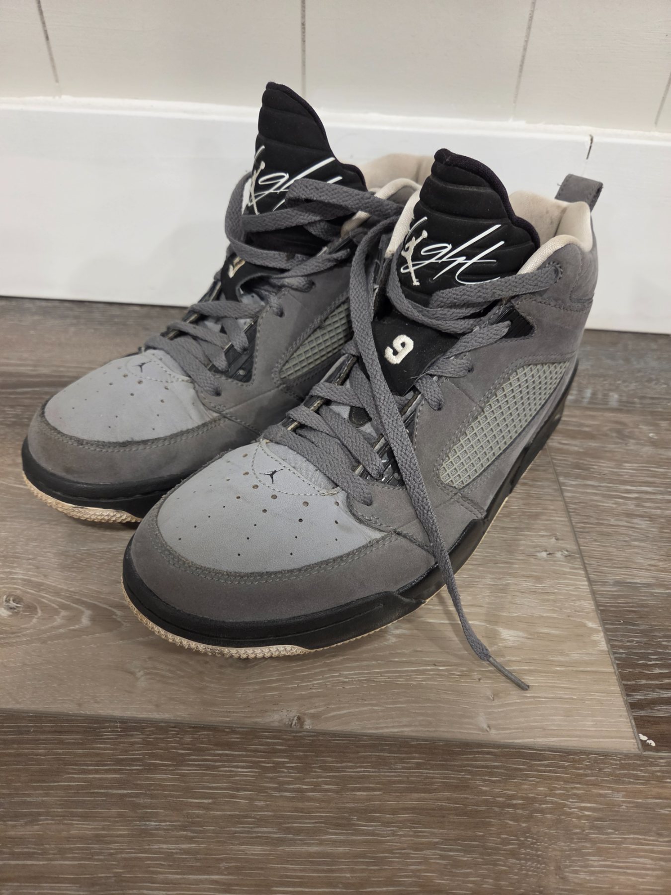 Nike Air Jordan Flight 9 Men's 10.5 Cool Grey Black 395553-005 Y2K - Image 3