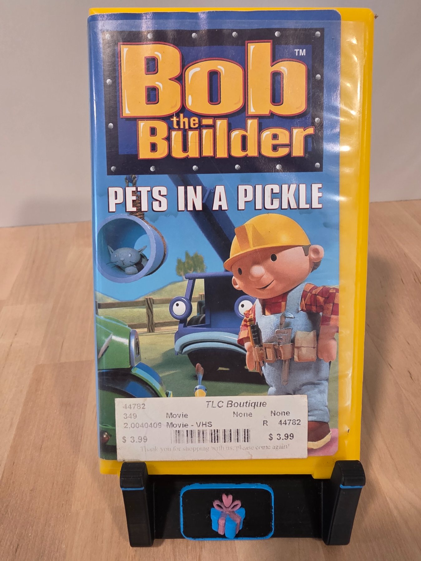 Bob the Builder Pets in a Pickle VHS 2001 Yellow Clamshell Case