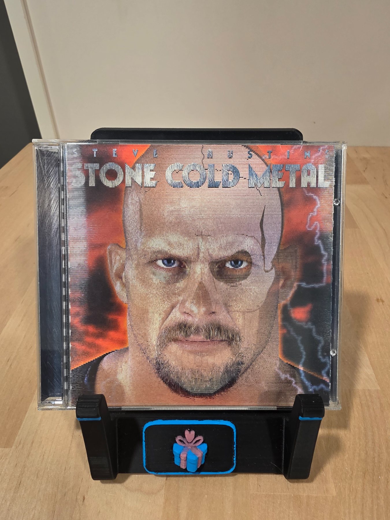 Steve Austin's Stone Cold Metal CD 1998 WWF WWE Holographic Lenticular Case - Image 2