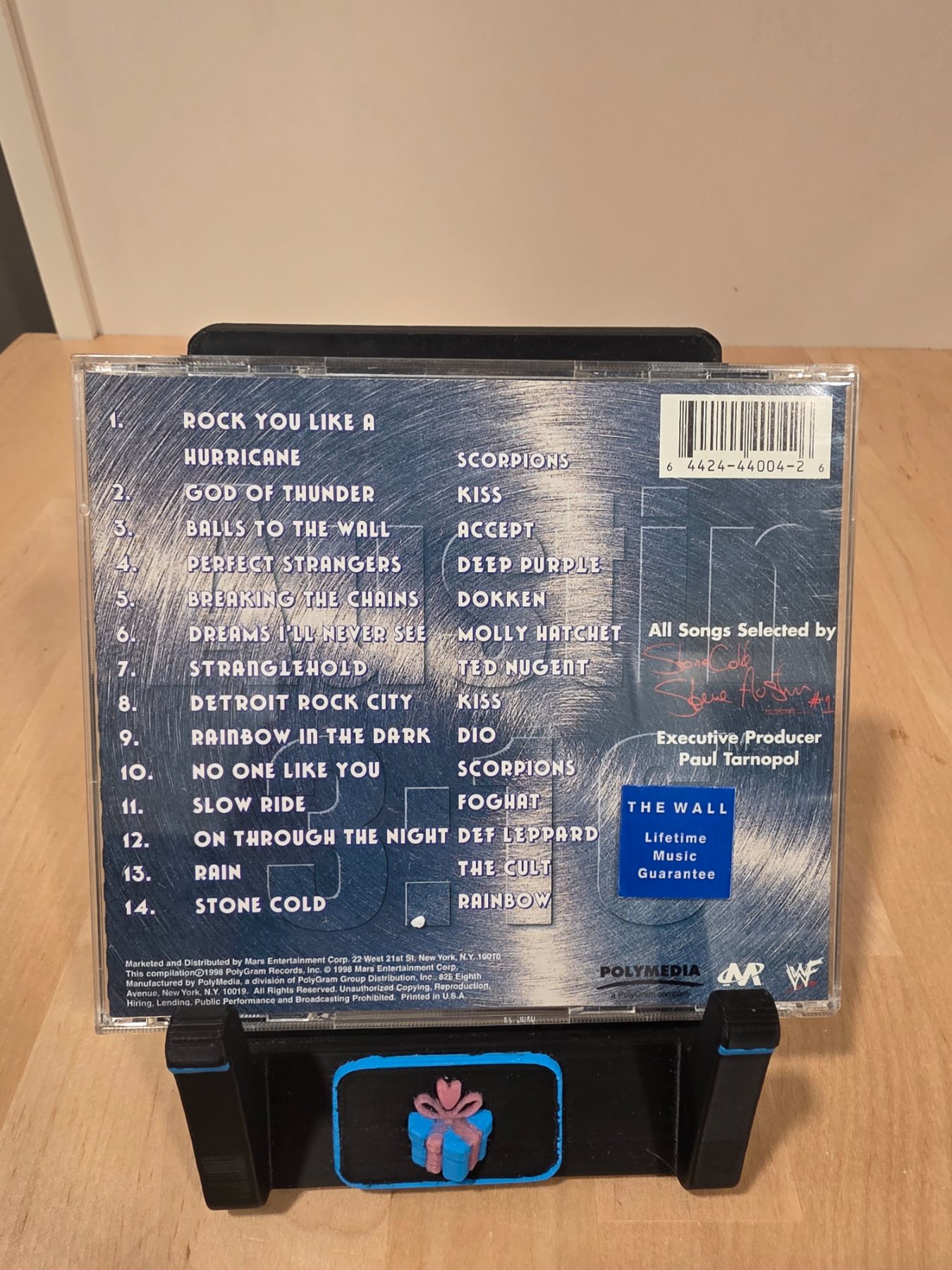 Steve Austin's Stone Cold Metal CD 1998 WWF WWE Holographic Lenticular Case - Image 3