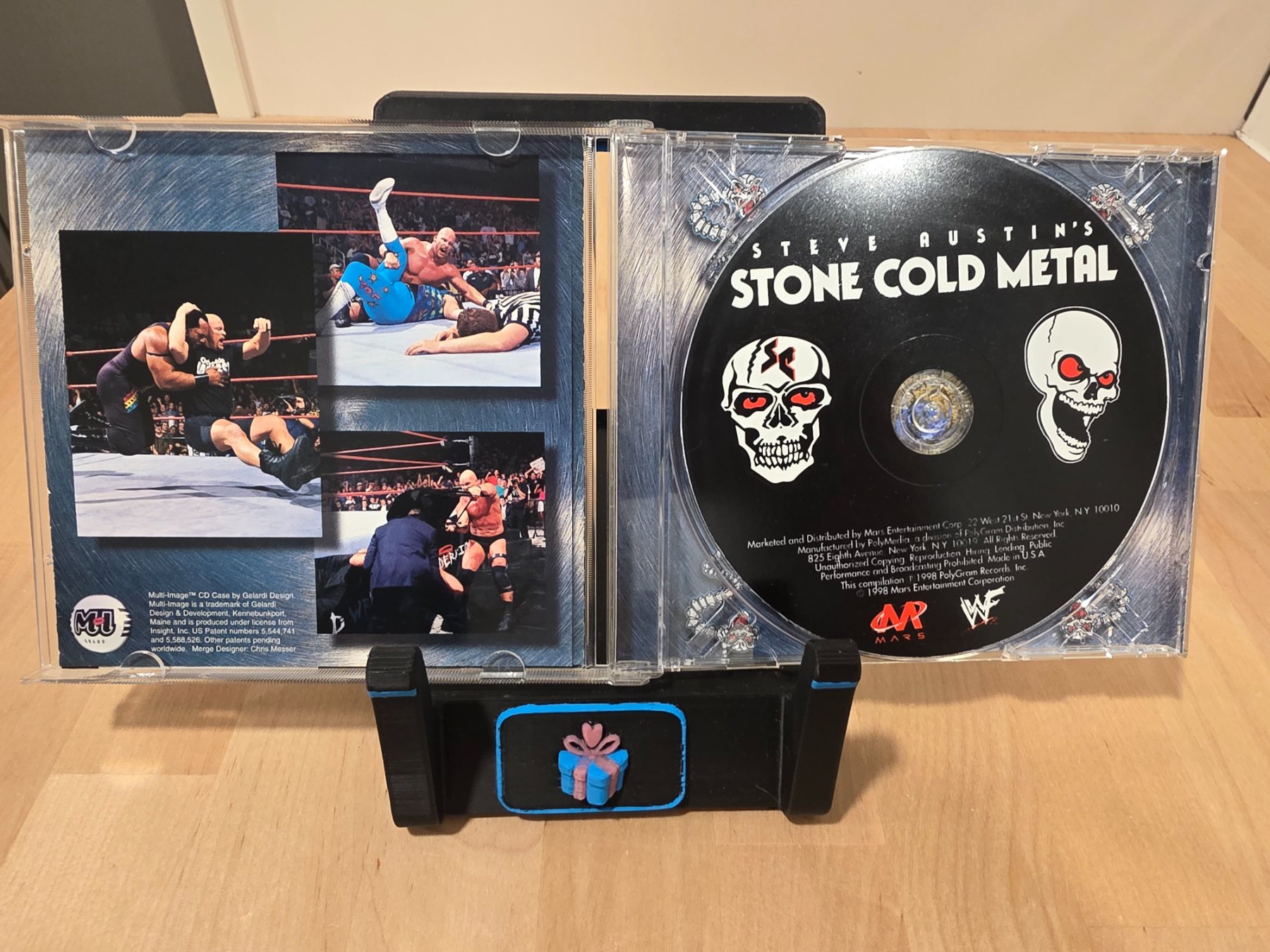Steve Austin's Stone Cold Metal CD 1998 WWF WWE Holographic Lenticular Case - Image 4