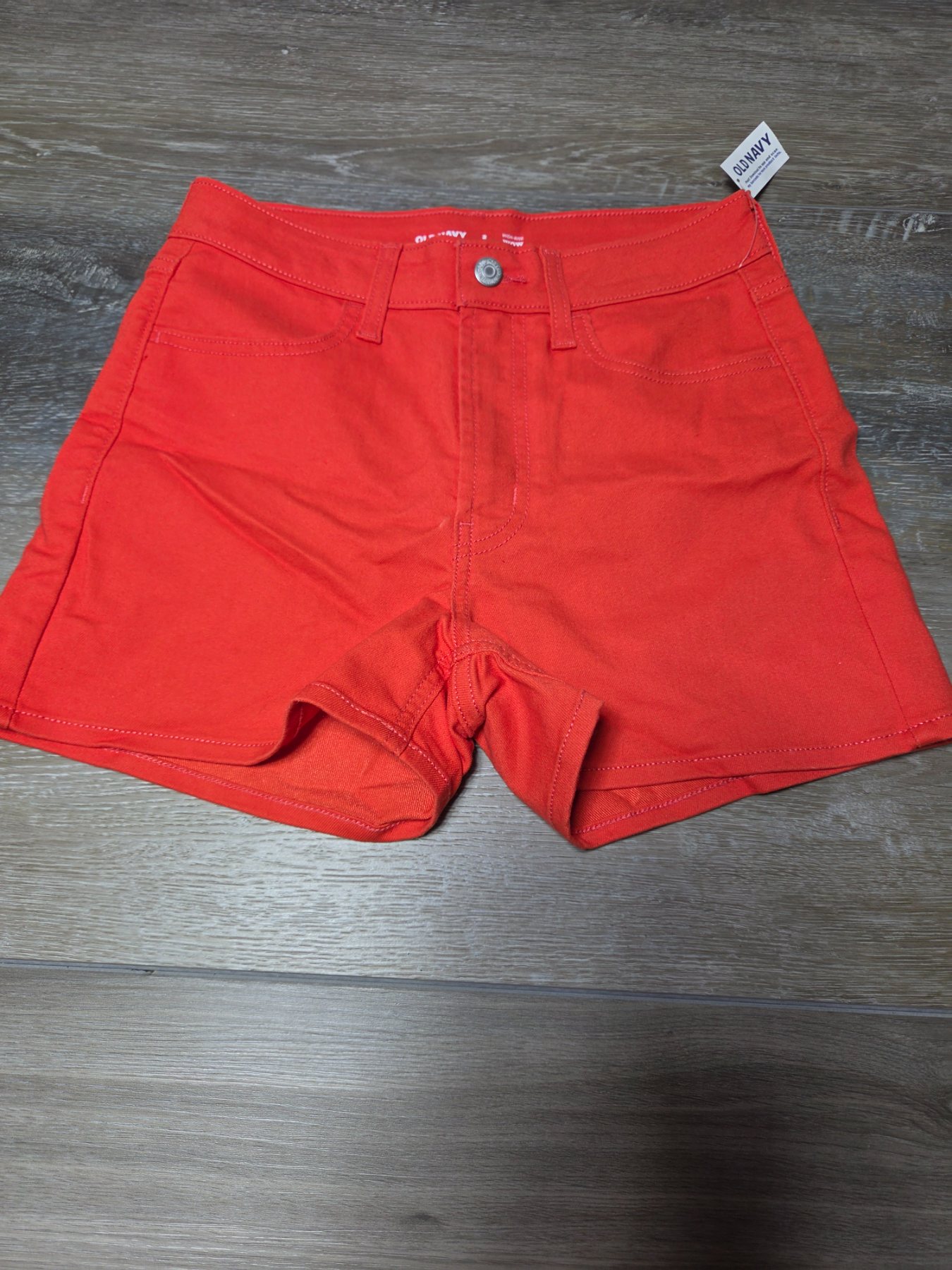 Old Navy High-Rise WOW Jean Shorts Women's Size 2 Orange