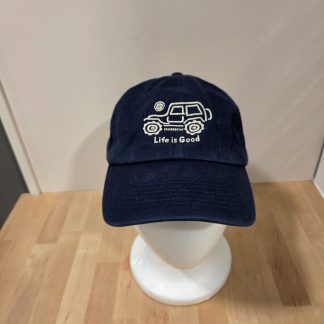 Life is Embroidered Off-Road Vehicle Baseball Cap Navy Adjustable