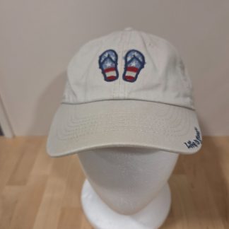 Life Is Patriotic Flip Flops Adjustable Baseball Cap Khaki