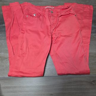 Apollon Jeans Women's Size 3/4 Coral Red Low Rise Skinny Pants