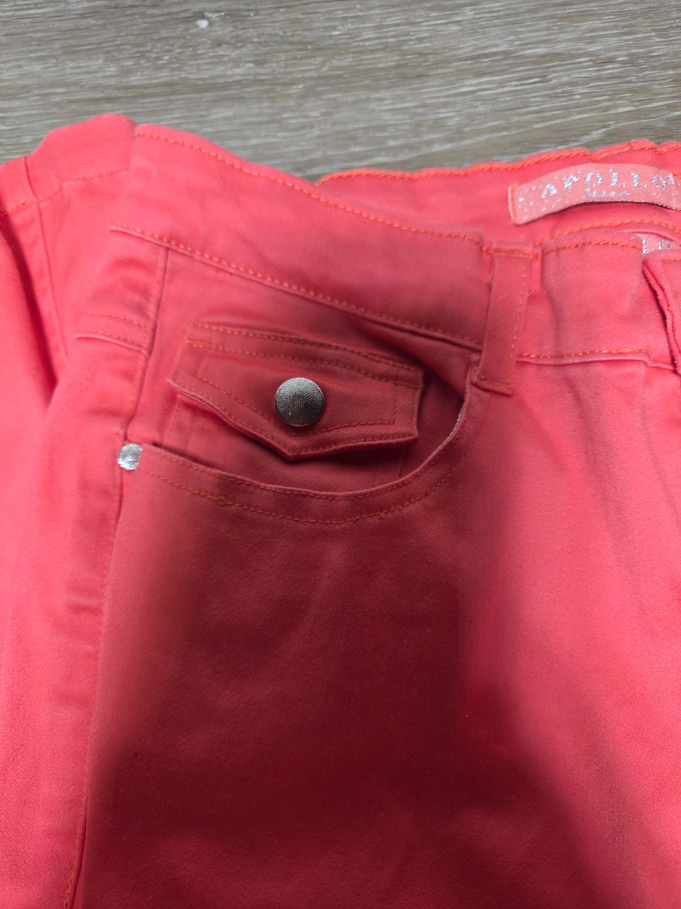 Apollon Jeans Women's Size 3/4 Coral Red Low Rise Skinny Pants - Image 2