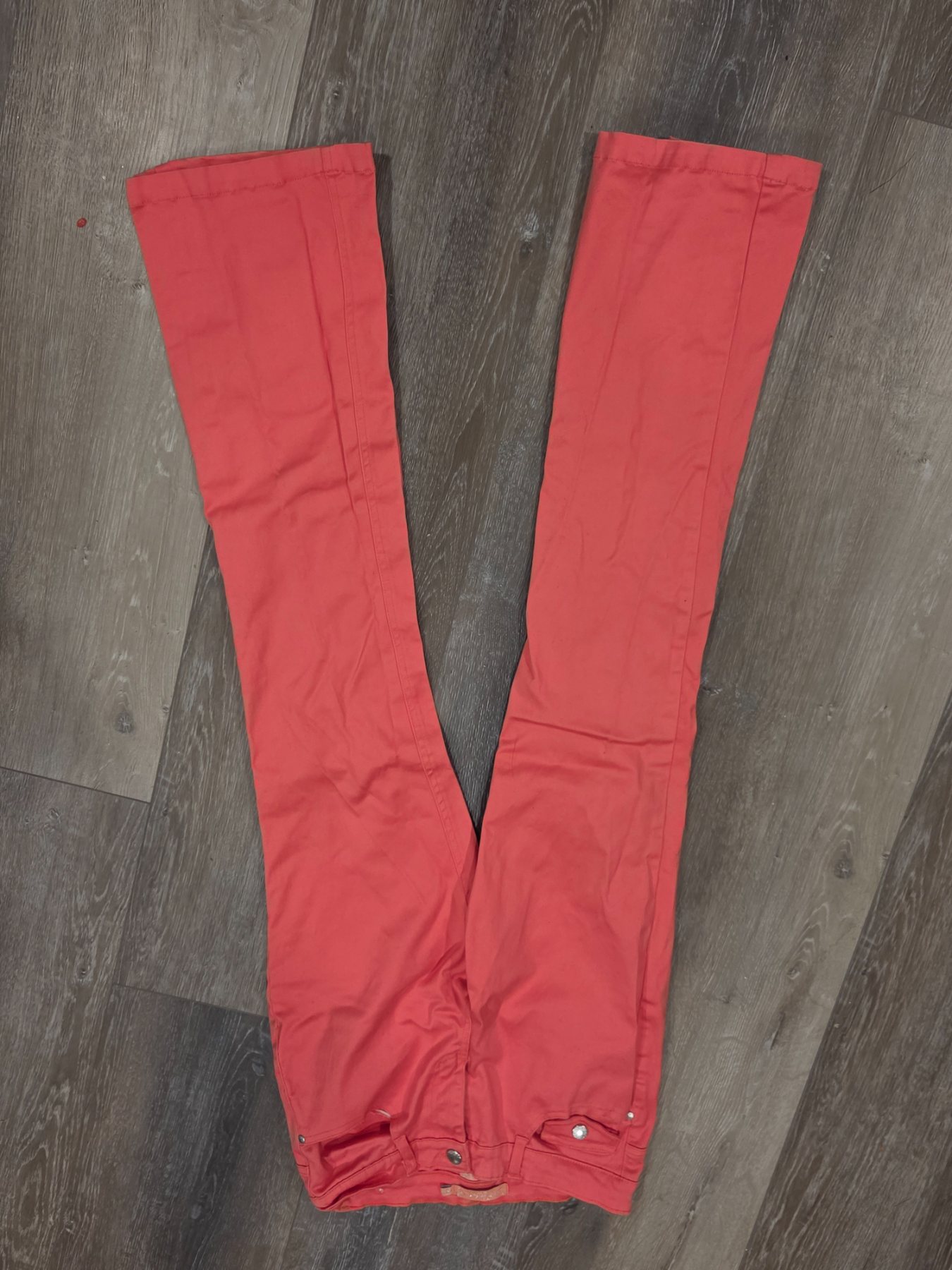 Apollon Jeans Women's Size 3/4 Coral Red Low Rise Skinny Pants - Image 5