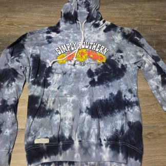 Simply Southern Nature Cures Tie Dye Pullover Hoodie Women’s M Gray