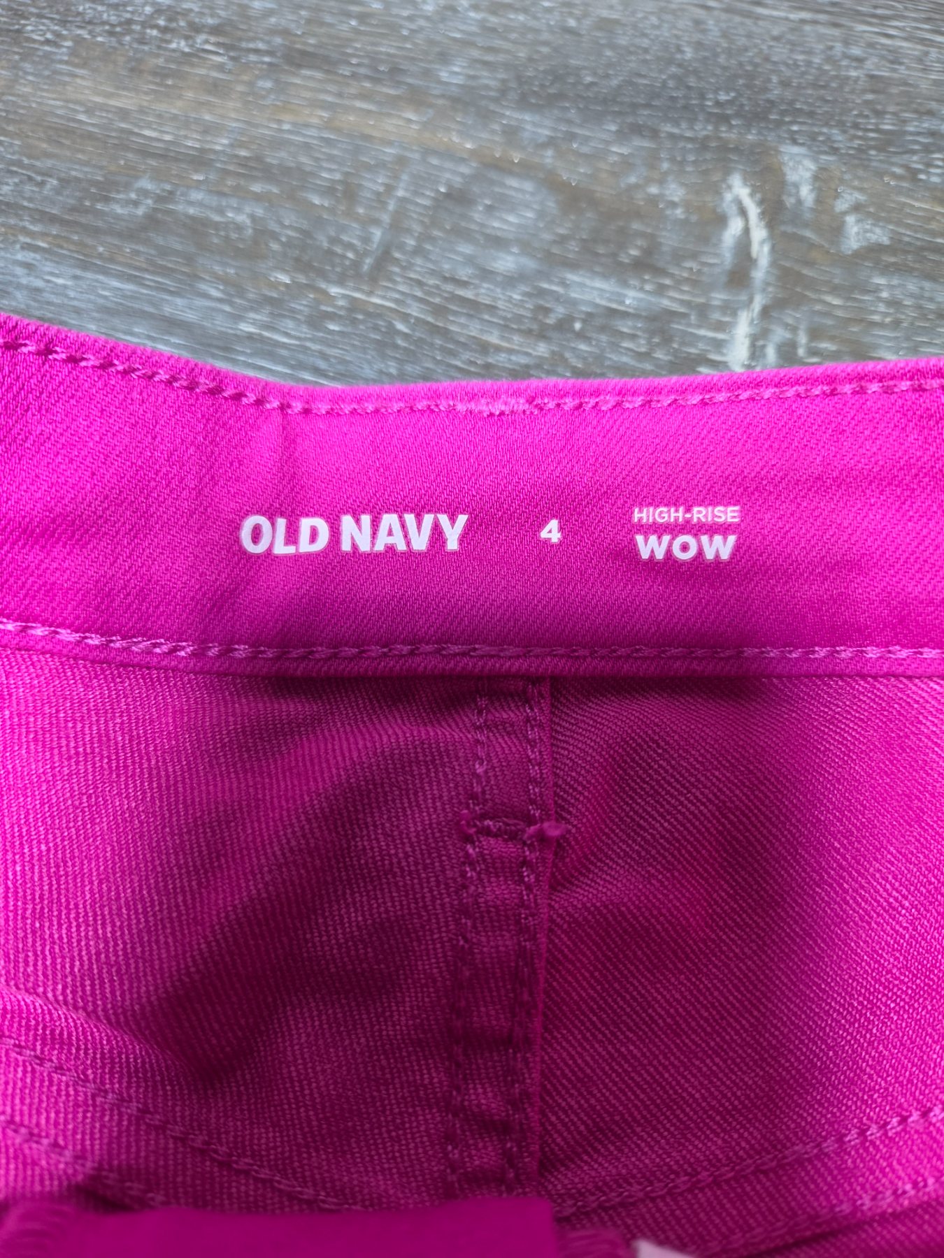 Old Navy High-Rise WOW Jean Shorts Women’s Size 4 Pink - Image 2