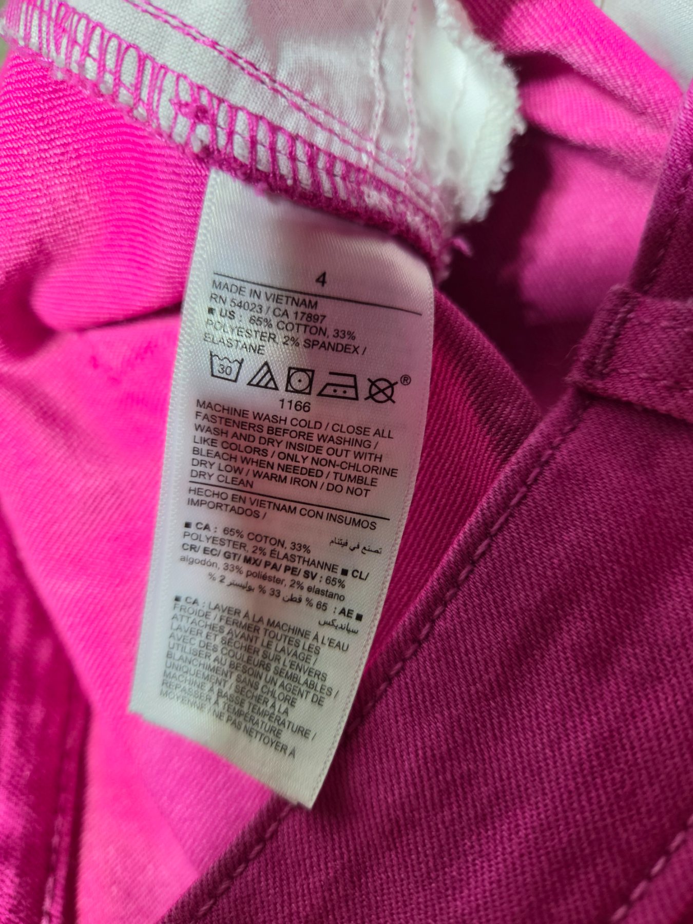 Old Navy High-Rise WOW Jean Shorts Women’s Size 4 Pink - Image 3