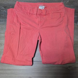 Old Navy Chino Pants Women's 4 Regular Coral Pink Stretch Straight Leg
