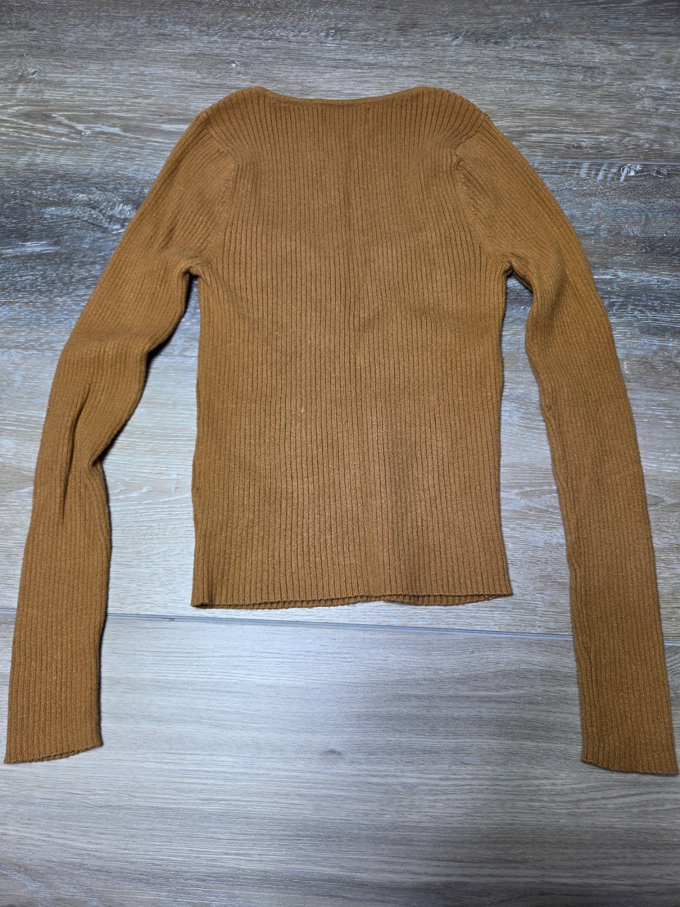 Old Navy Ribbed Sweetheart Neck Sweater Women's Small Brown - Image 4